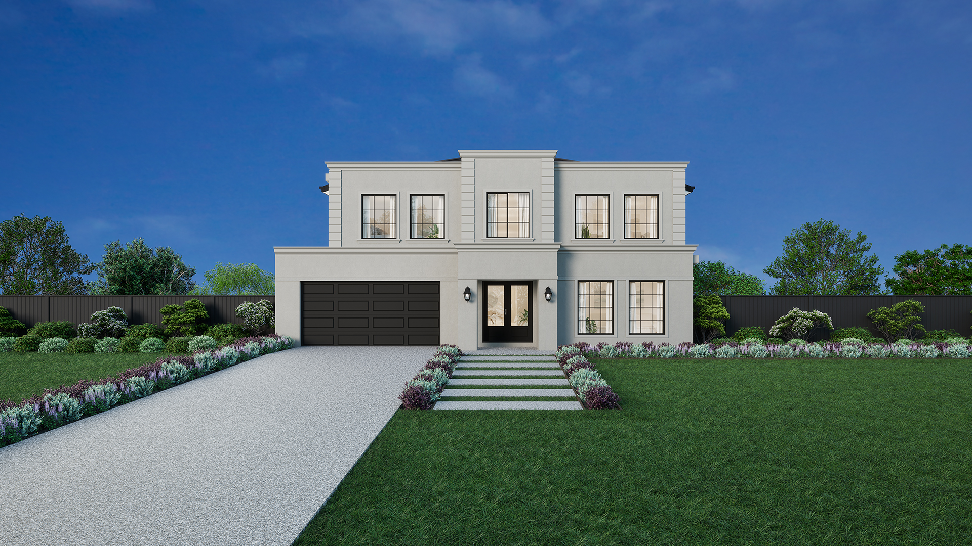 16m wide FRENCH PROVINCIAL MKII NB TiledRoof BuildOver 1920x1080px