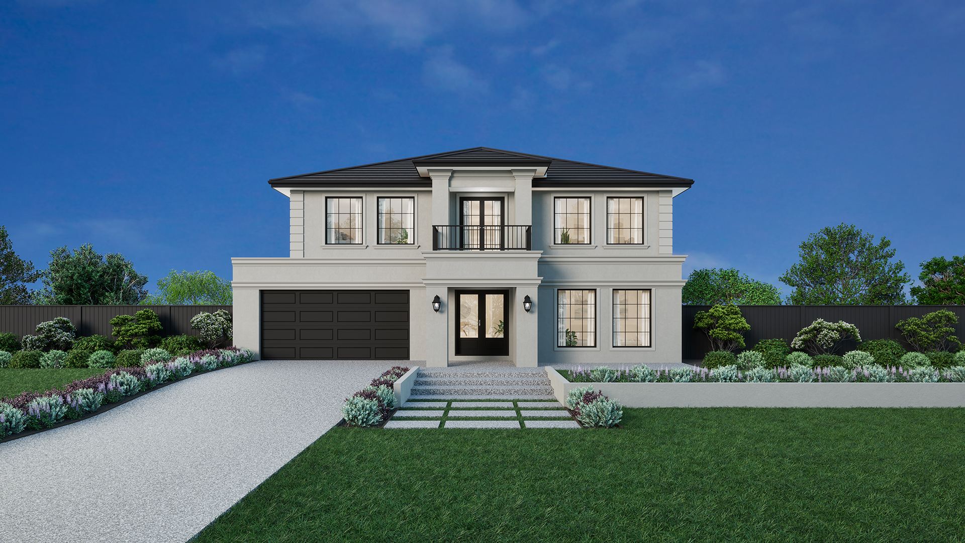 16m wide FRENCH PROVINCIAL MKII TiledRoof BuildOver 1920x1080px